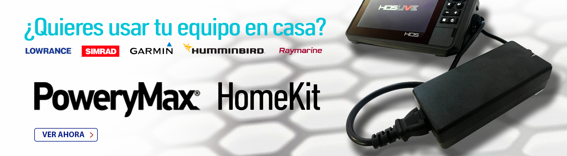 Home Kit de PoweryMax. Conecta tu equipo de Sonda GPS Plotter en casa.